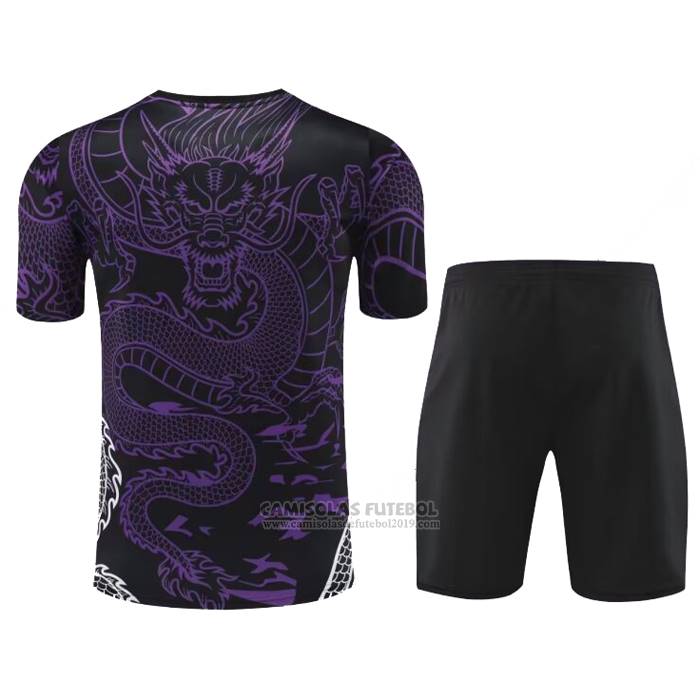 Fato de Treino Real Madrid Dragon Manga Curta 2024-2025 Purpura - Calcas Curta